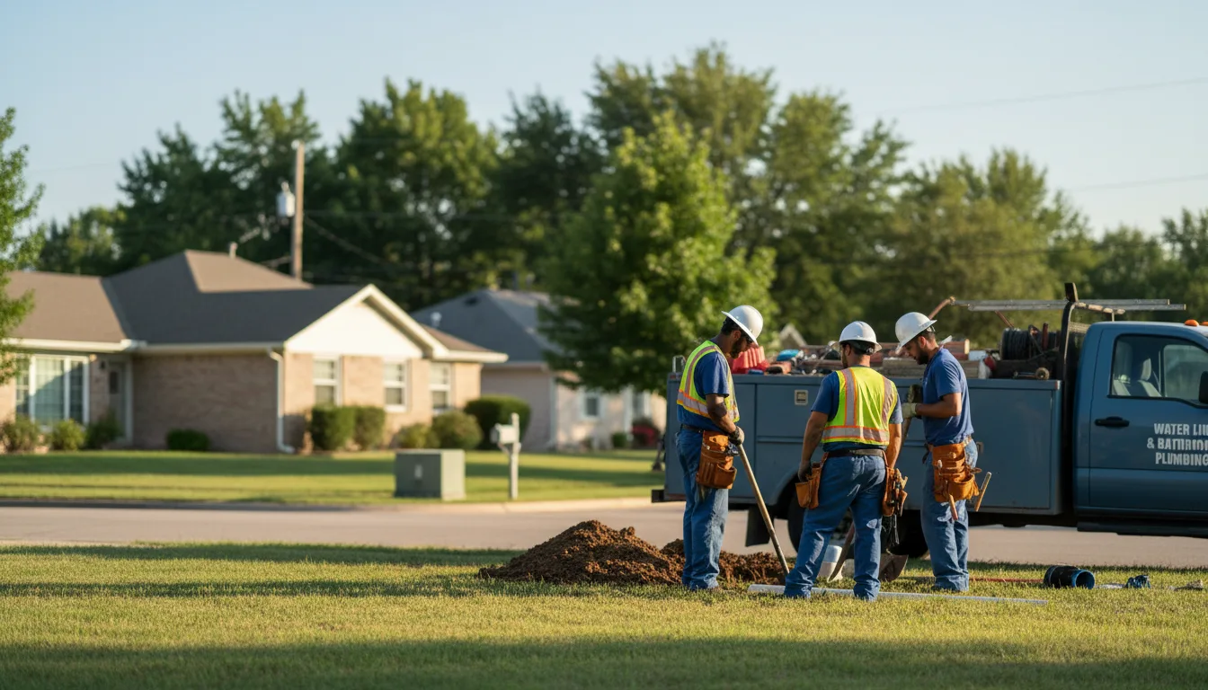 Residential water line and bathroom plumbing service in Hay Springs, NE